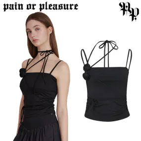 PAIN OR PLEASURE  |★PAIN OR PLEASURE★ ROSE CORSAGE SLEEVELESS - black