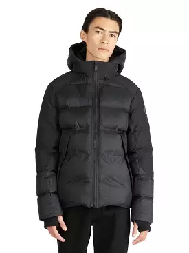 Pajar Mens Griffen Mixed-Media Puffer Jacket with Det Dinner - BLACK