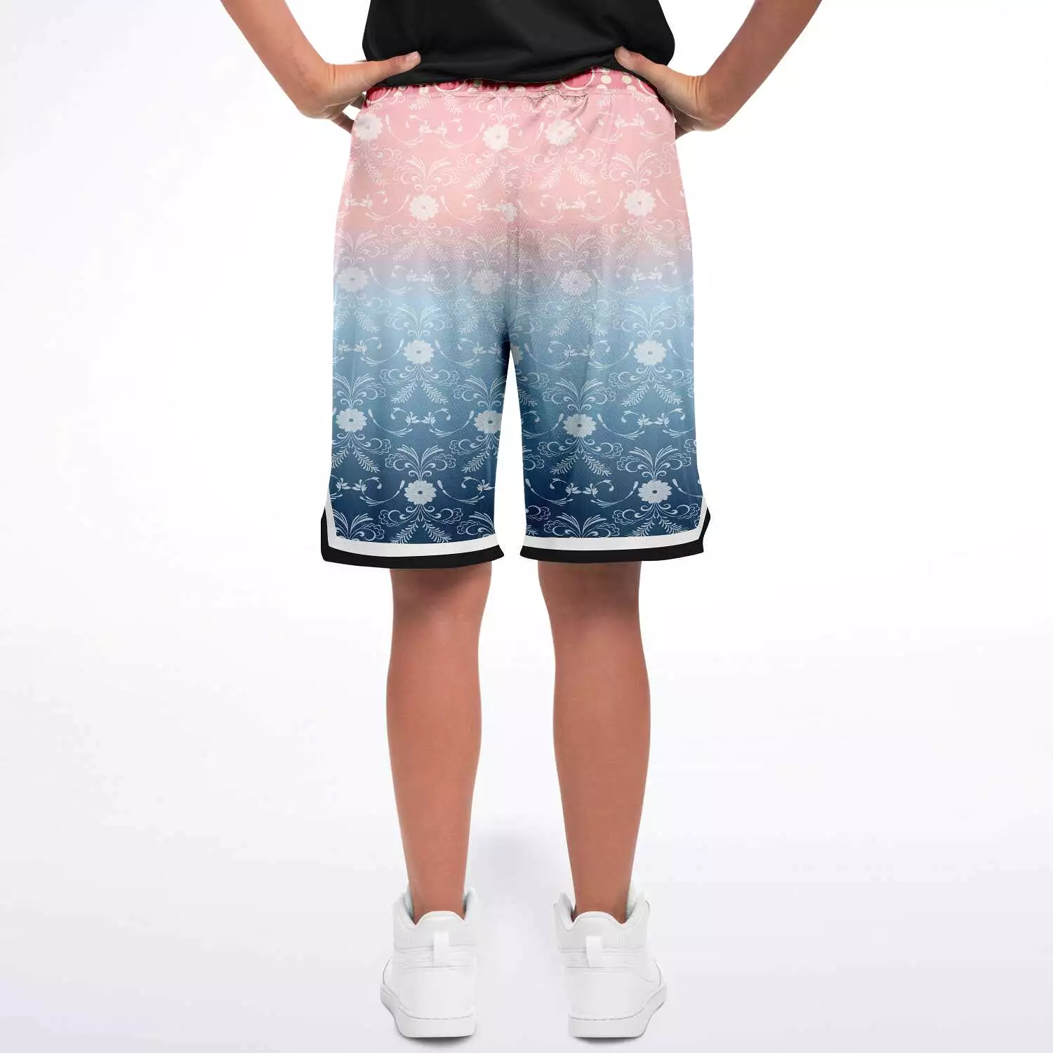 Pink Glacier Unisex Basketball Shorts