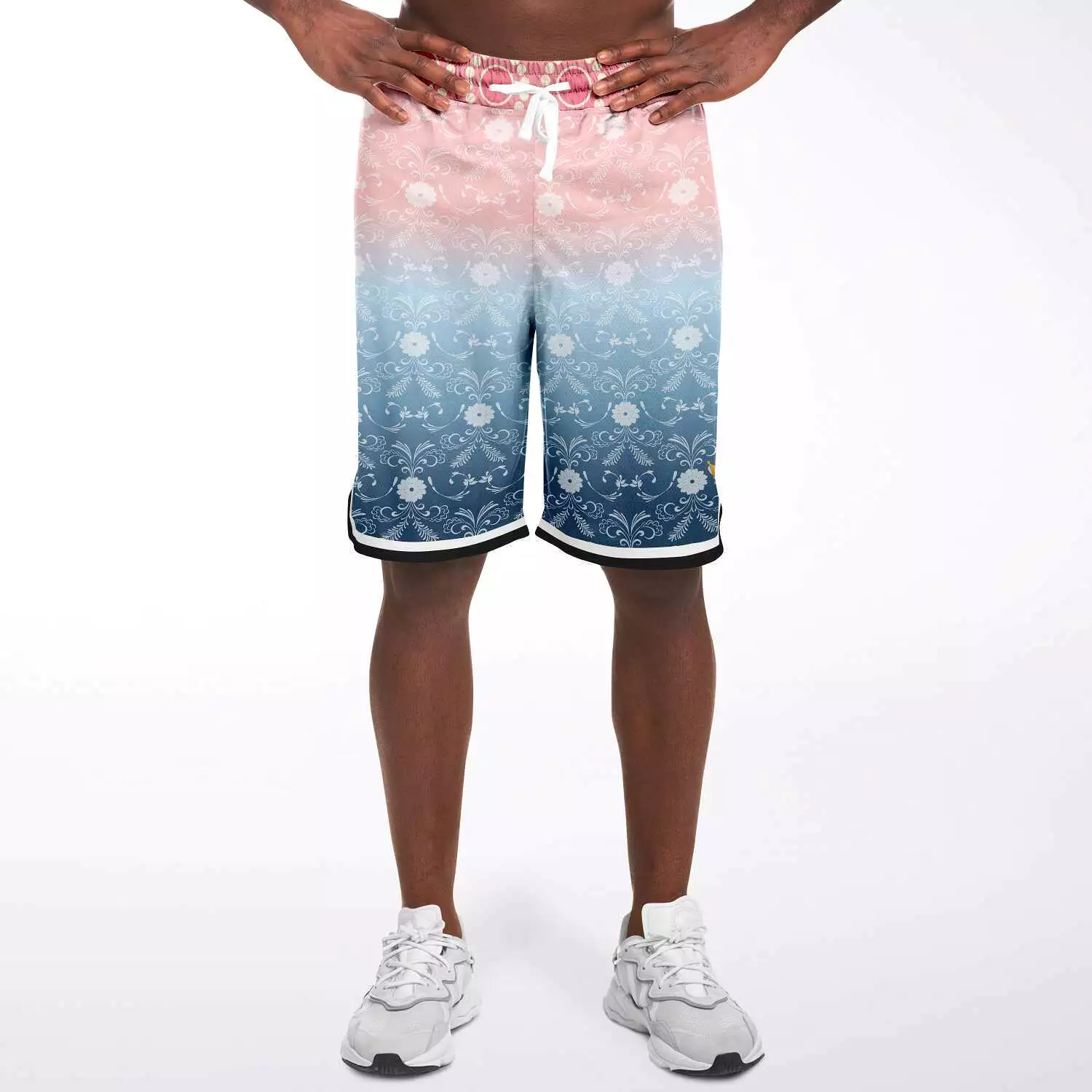 Pink Glacier Unisex Basketball Shorts