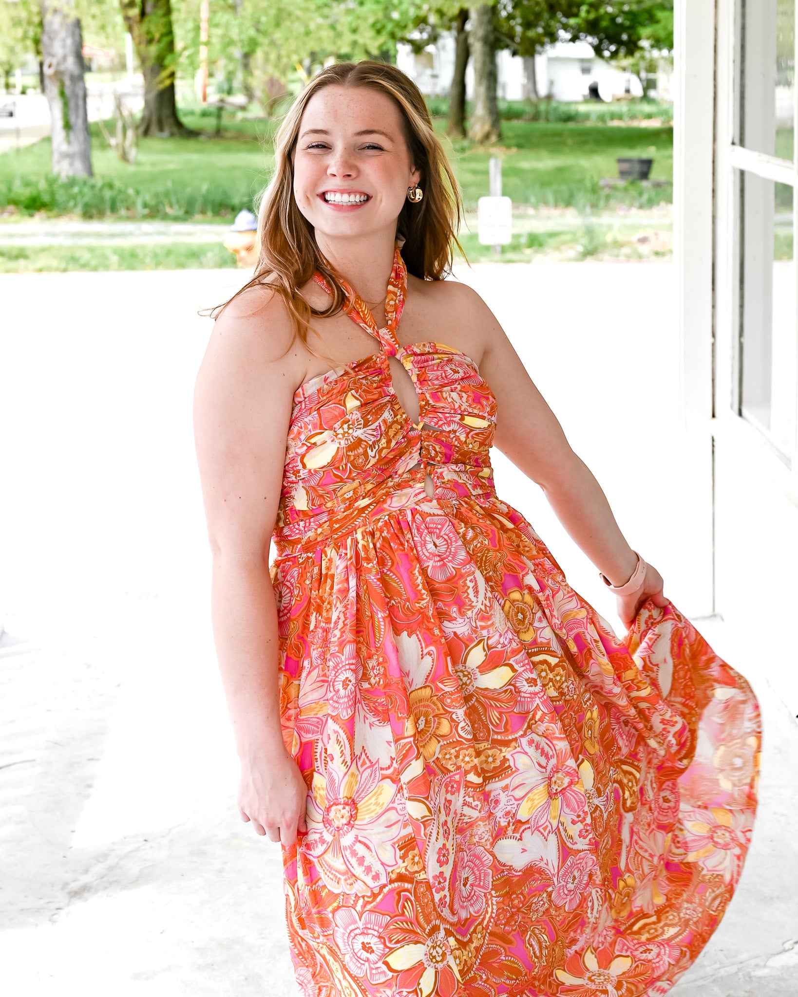 Pink Lemonade Halter Dress