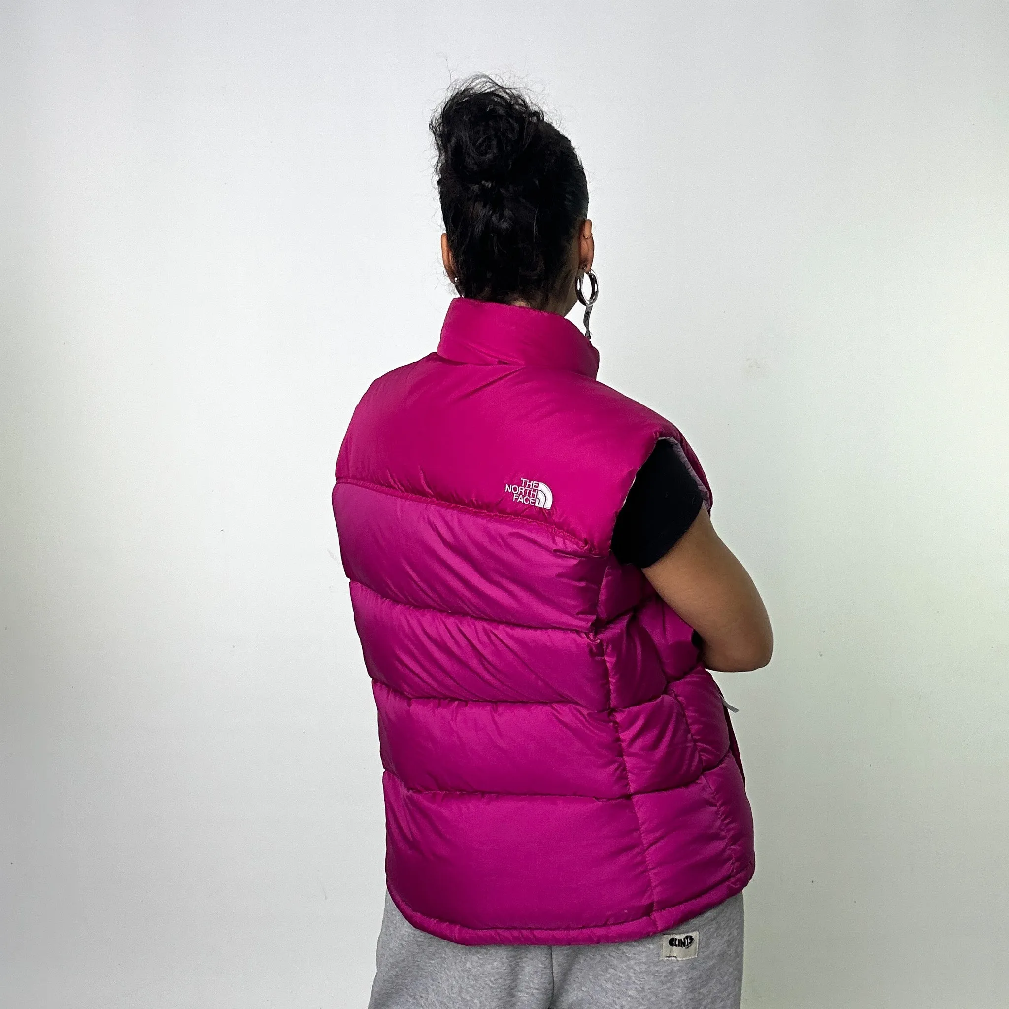 Pink Purple The North Face Nuptse 700 Puffer Jacket Gilet (XL)