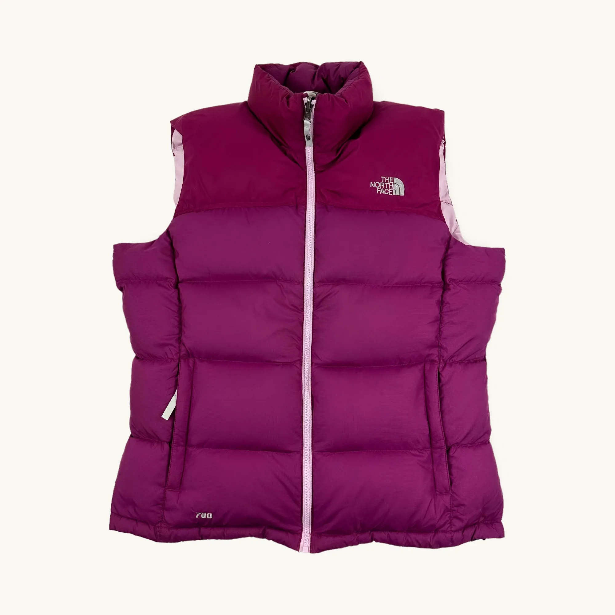 Pink Purple The North Face Nuptse 700 Puffer Jacket Gilet (XL)