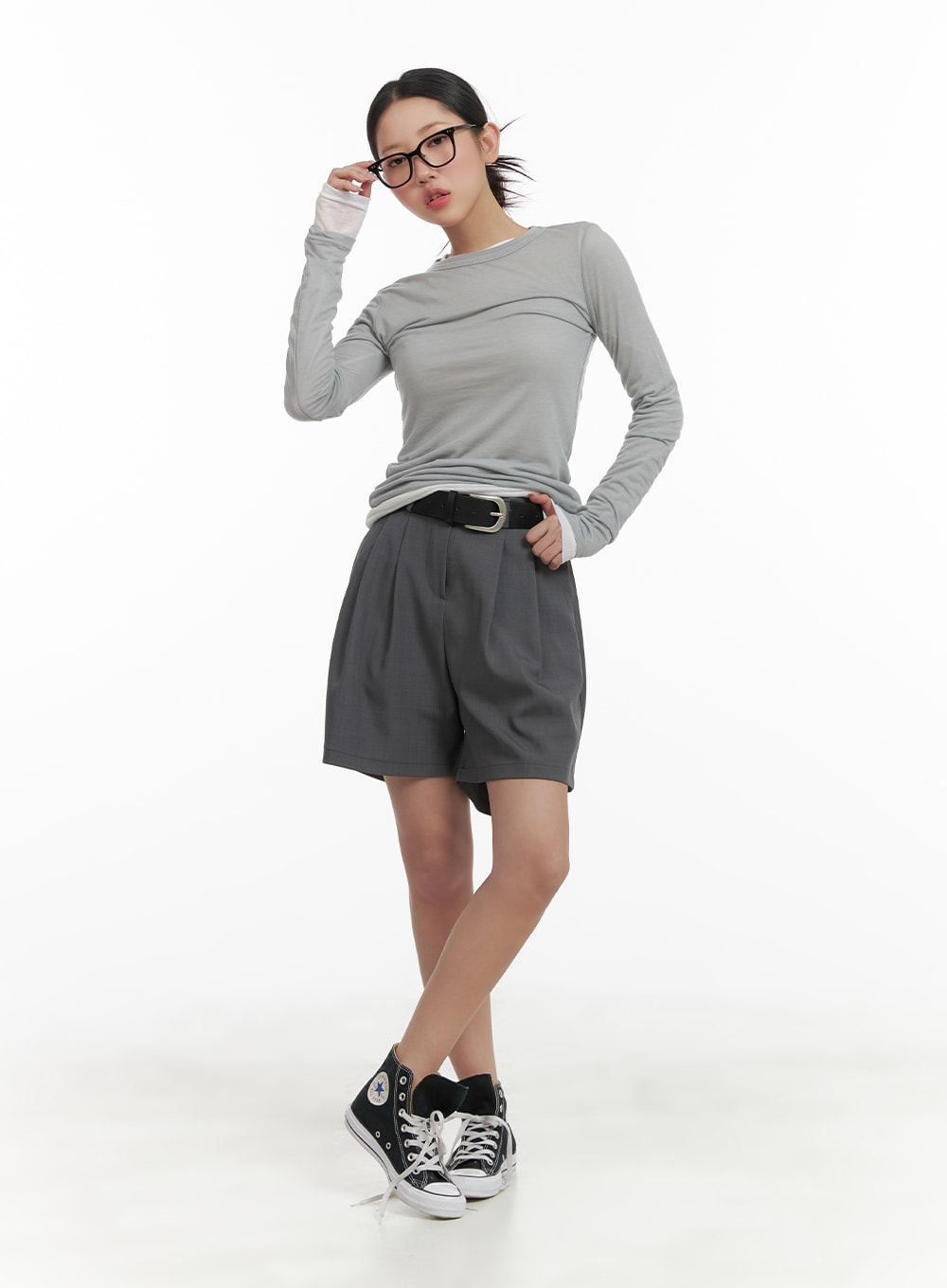 Pintuck Tailored Shorts CA409