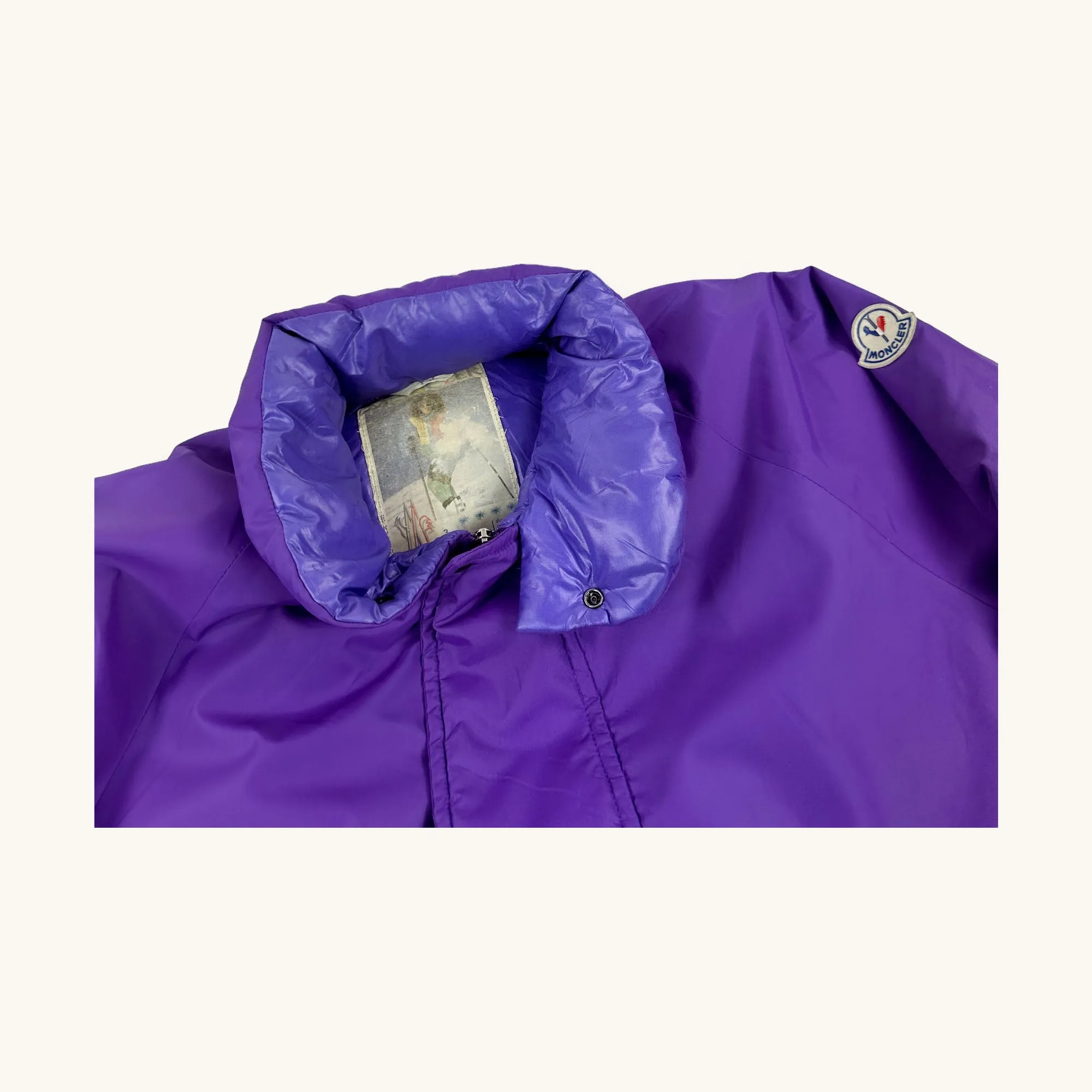 Purple 80s Moncler Grenoble Puffer Jacket Coat (L/XL)