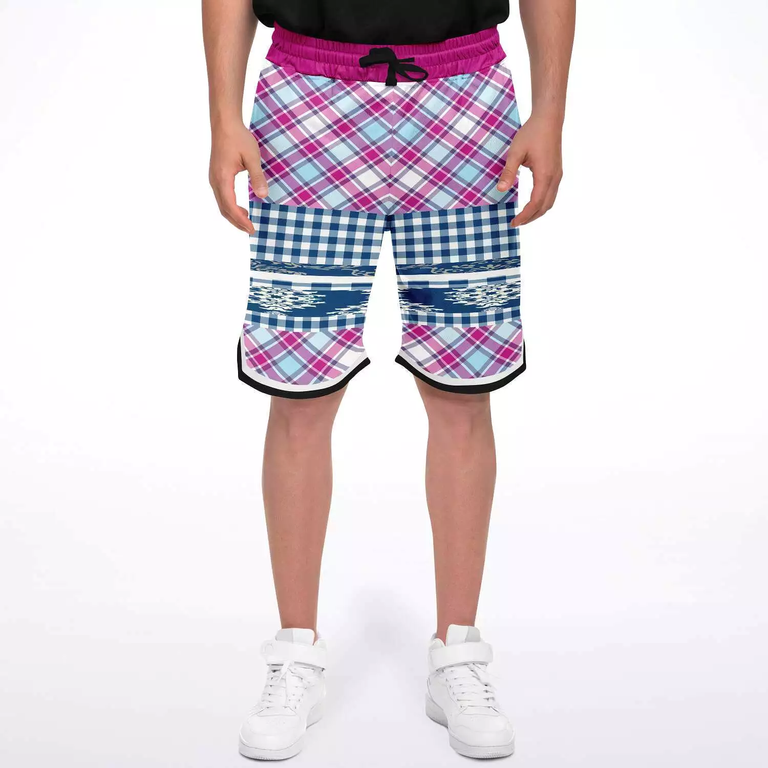 Purple Haze Plaid Basketball Shorts