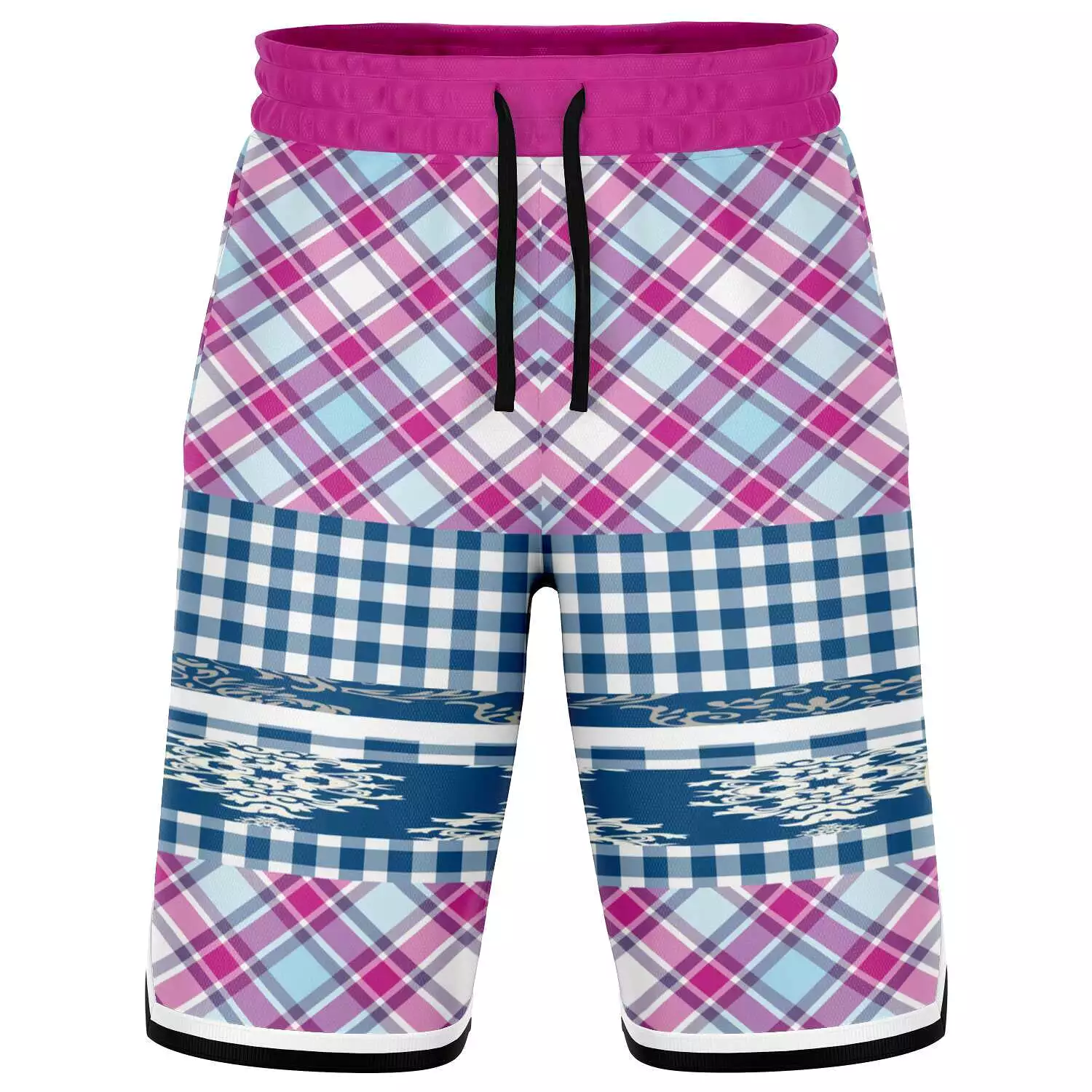 Purple Haze Plaid Basketball Shorts