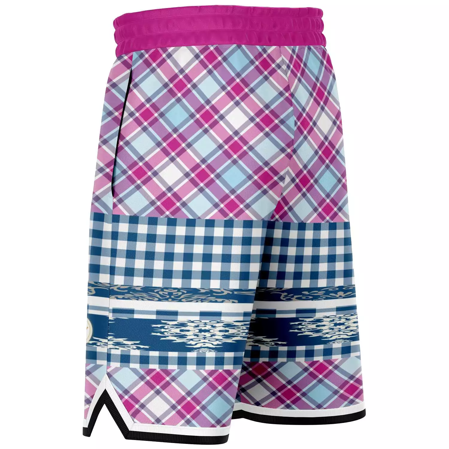 Purple Haze Plaid Basketball Shorts