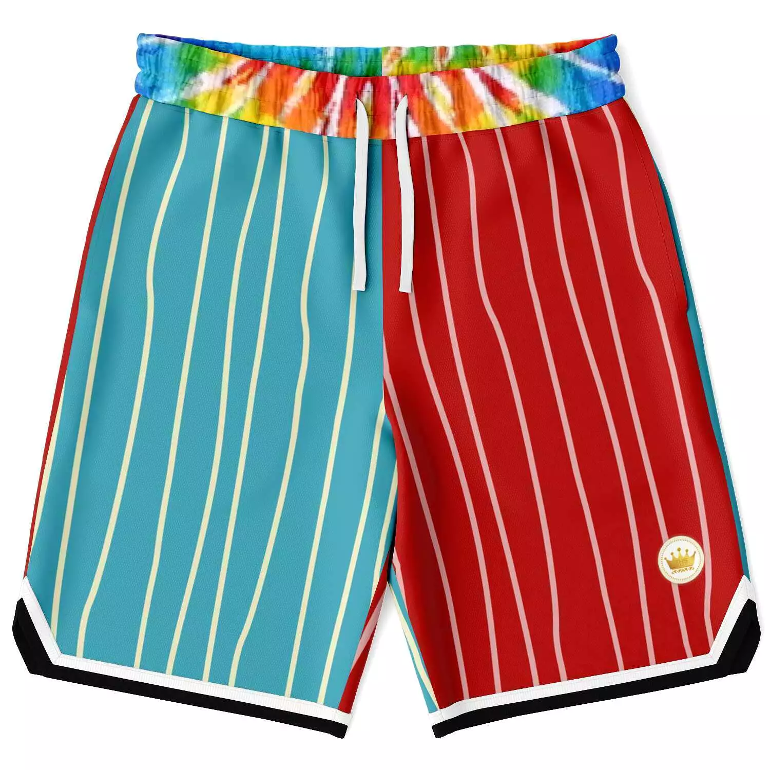 Rainbow Swirl Unisex Basketball Shorts