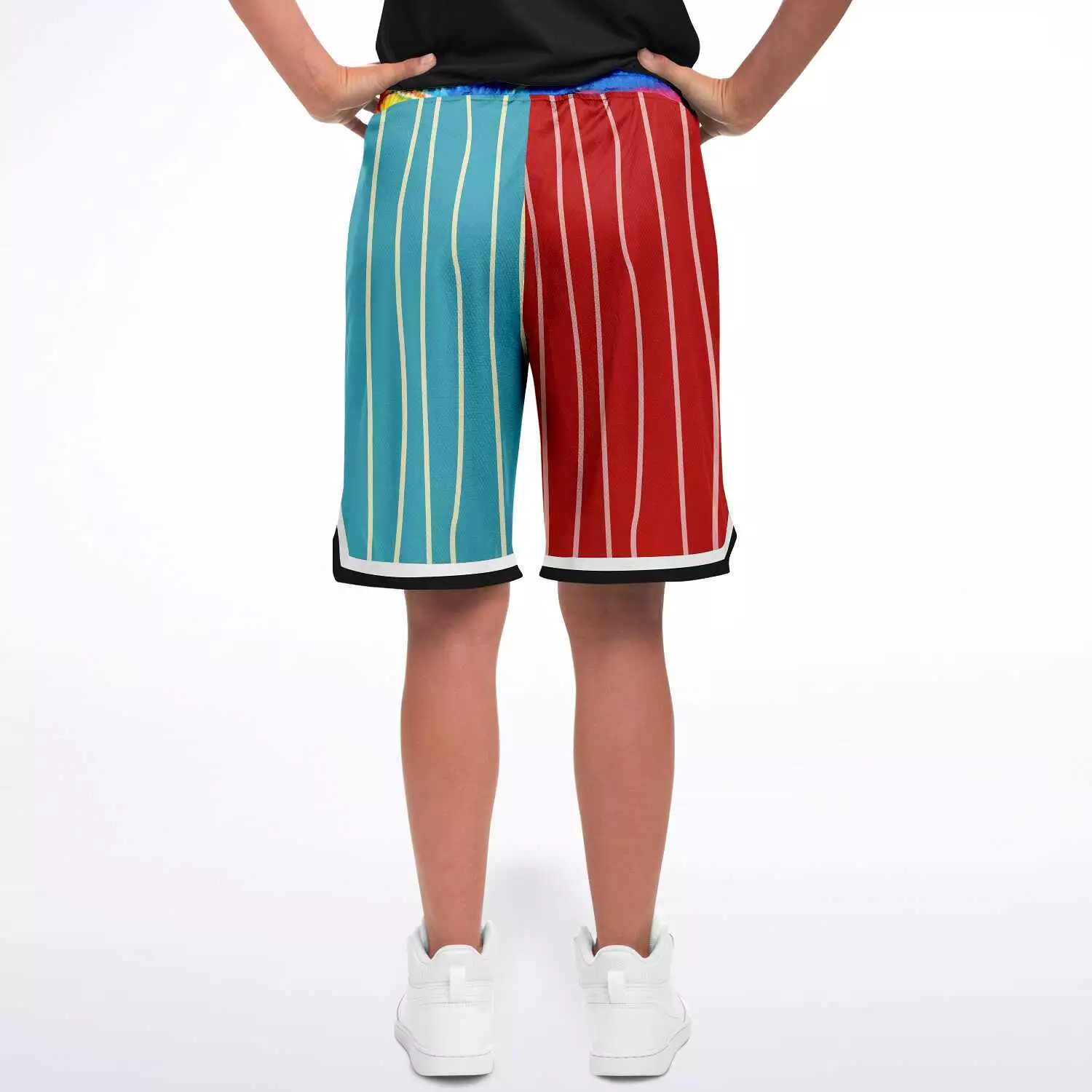 Rainbow Swirl Unisex Basketball Shorts