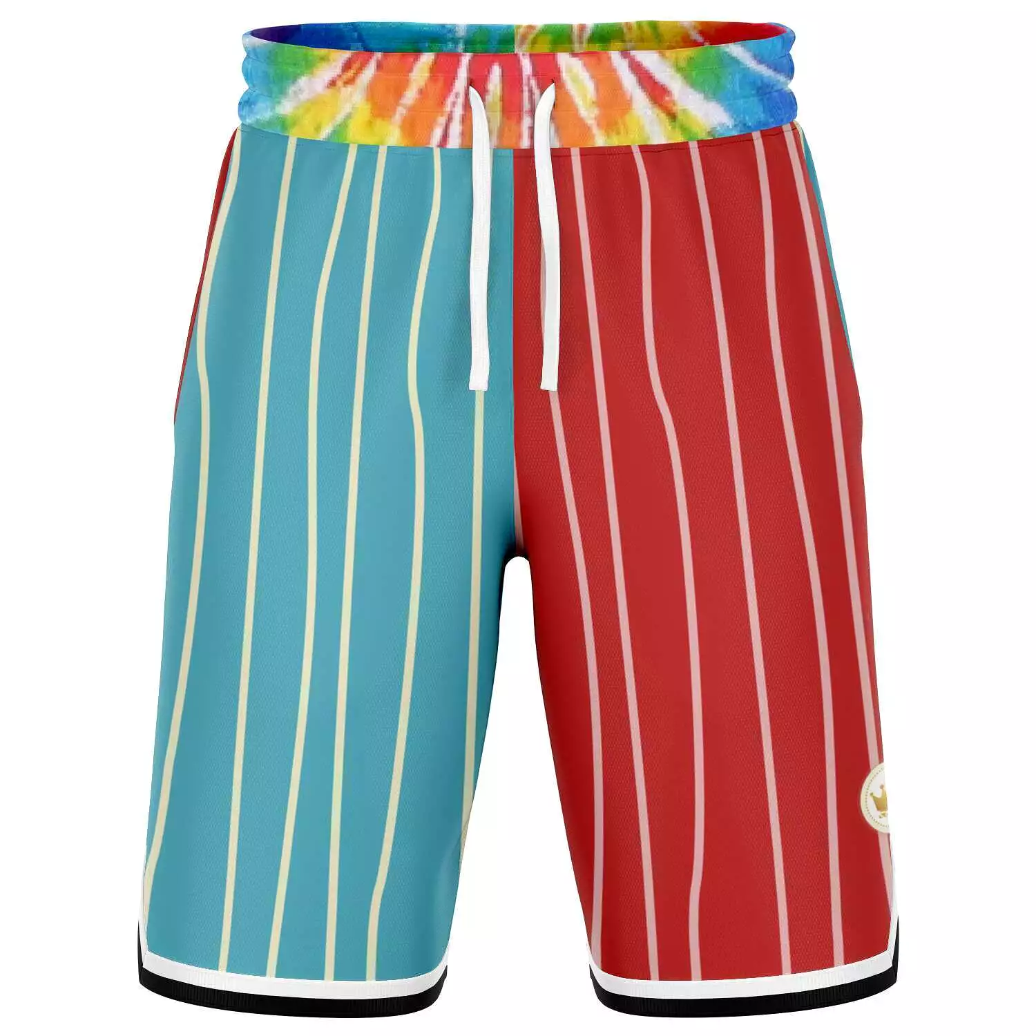 Rainbow Swirl Unisex Basketball Shorts