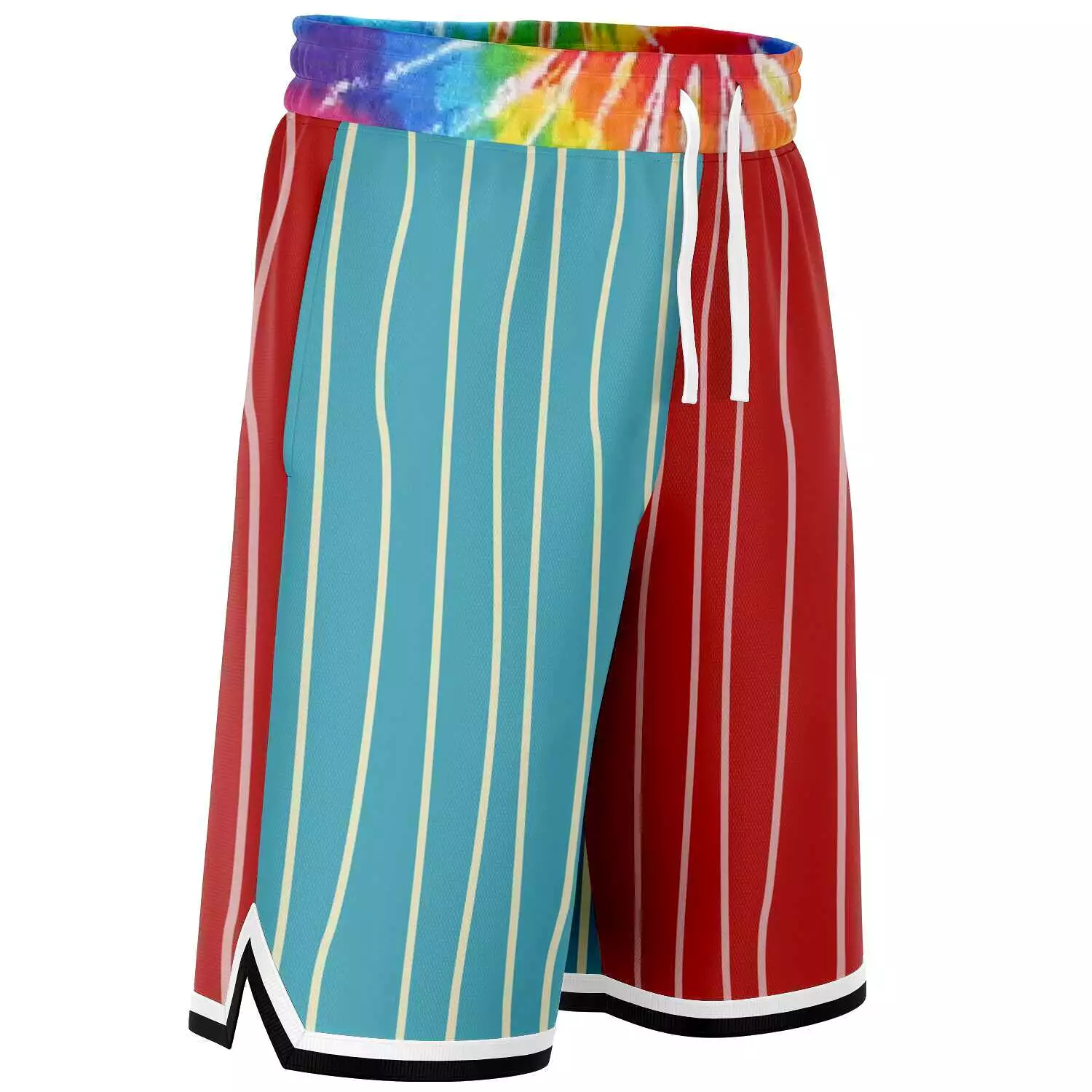 Rainbow Swirl Unisex Basketball Shorts