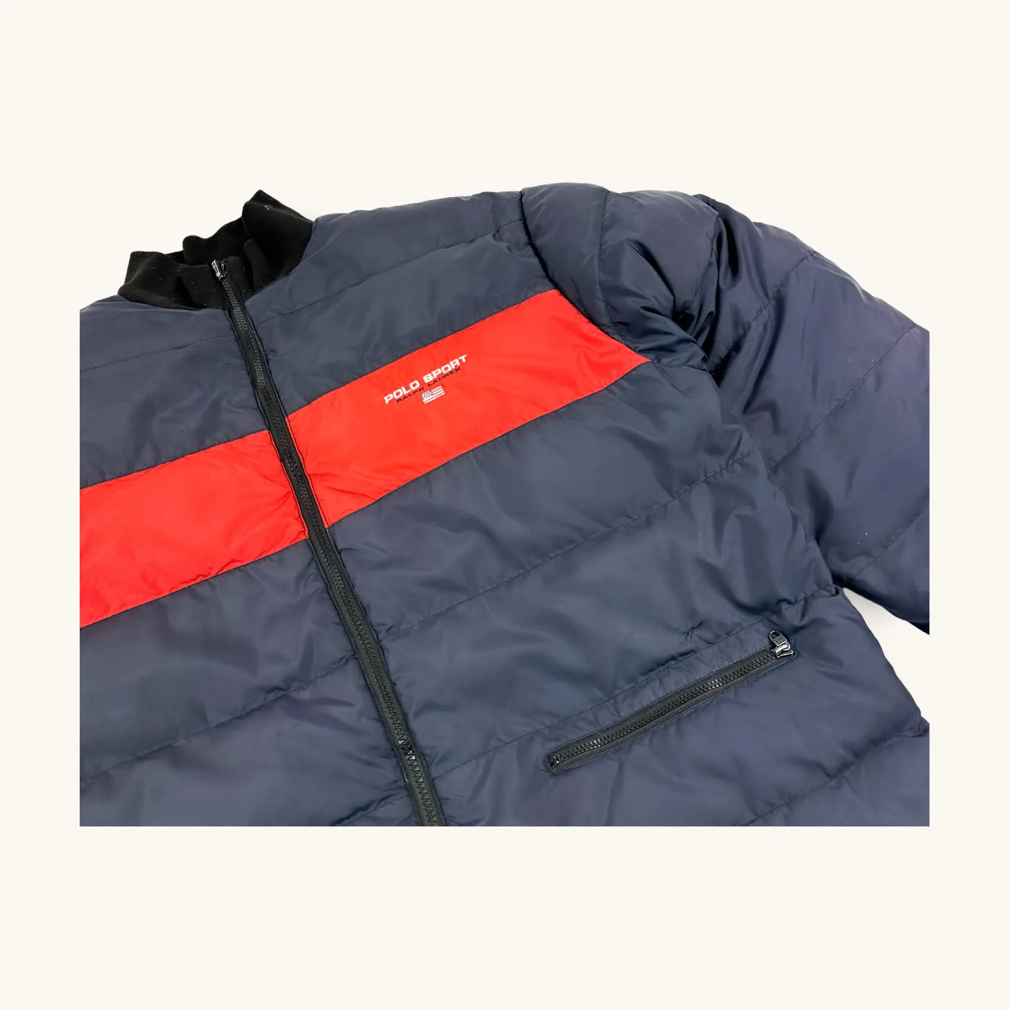 Rare 90s Reversible Polo Sport Ralph Lauren Puffer Jacket Coat (XL)