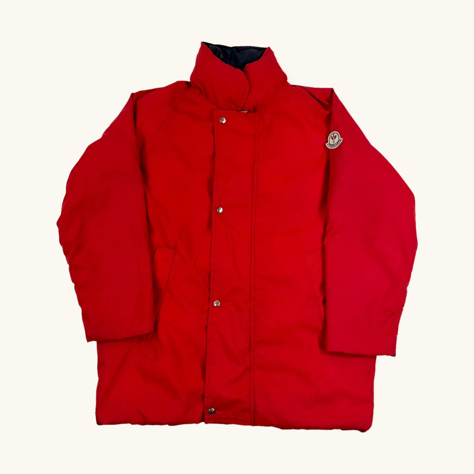 Red 80s Moncler Grenoble Puffer Jacket Coat (L)