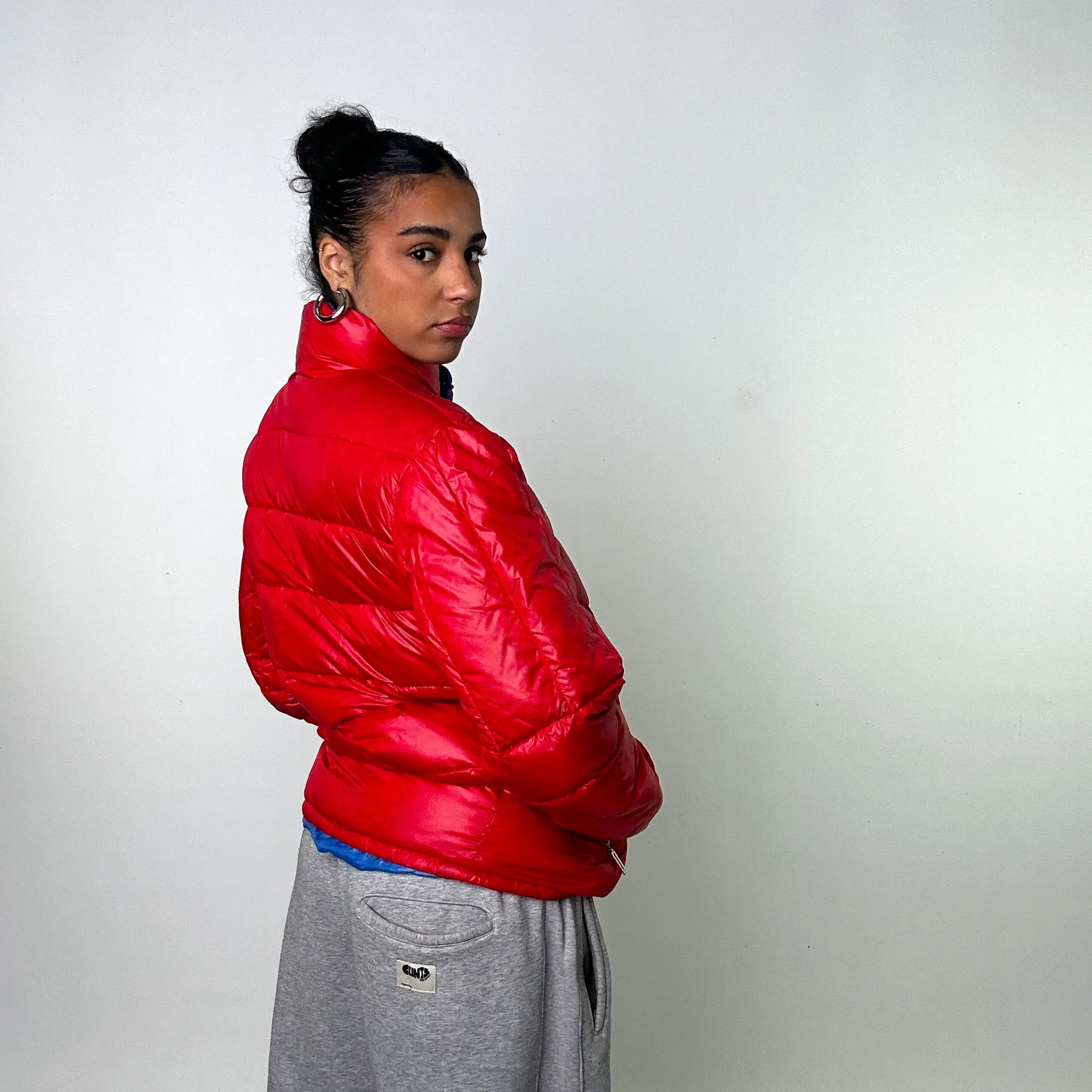 Red 80s Moncler Grenoble Puffer Jacket Coat (M)