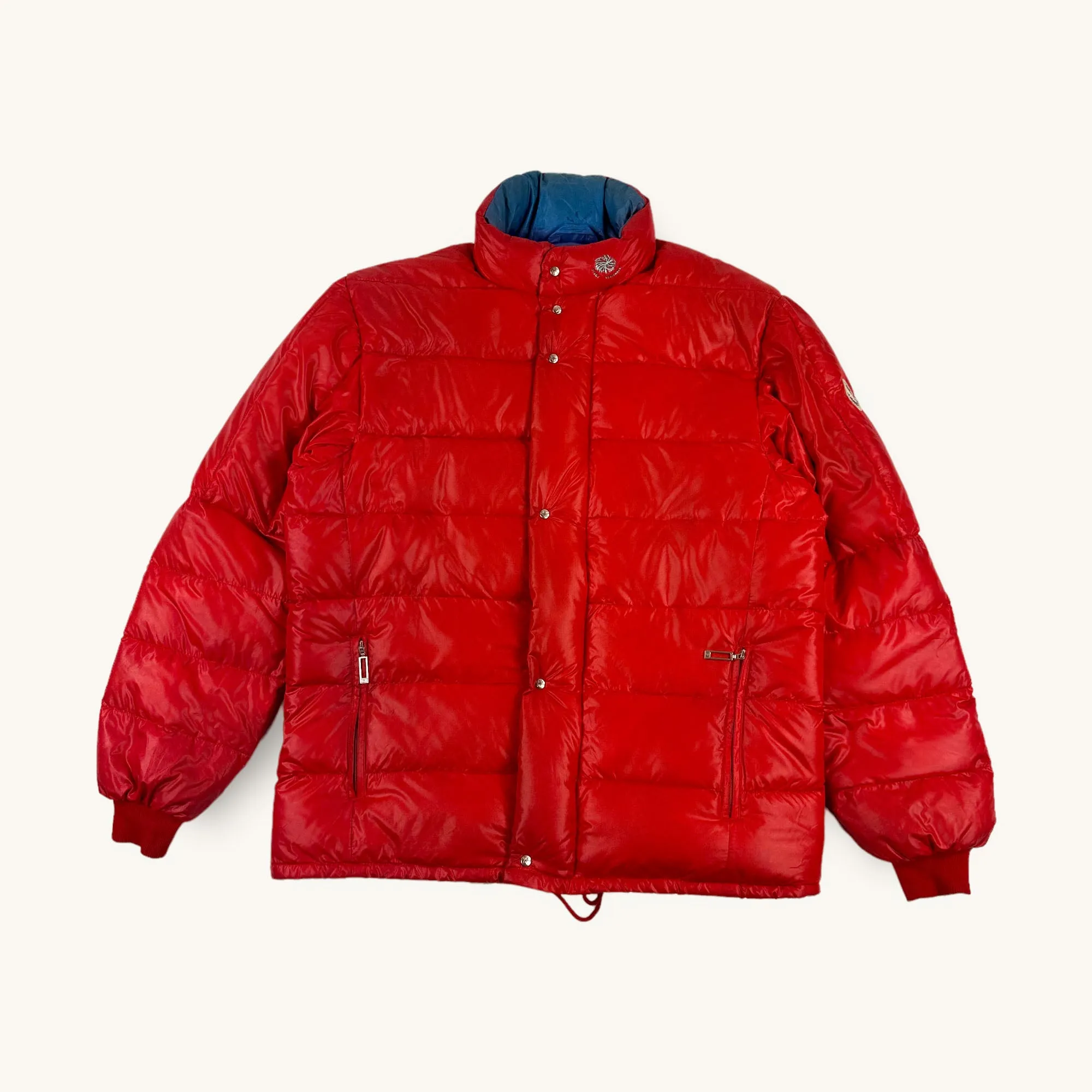 Red 80s Moncler Grenoble Puffer Jacket Coat (M)