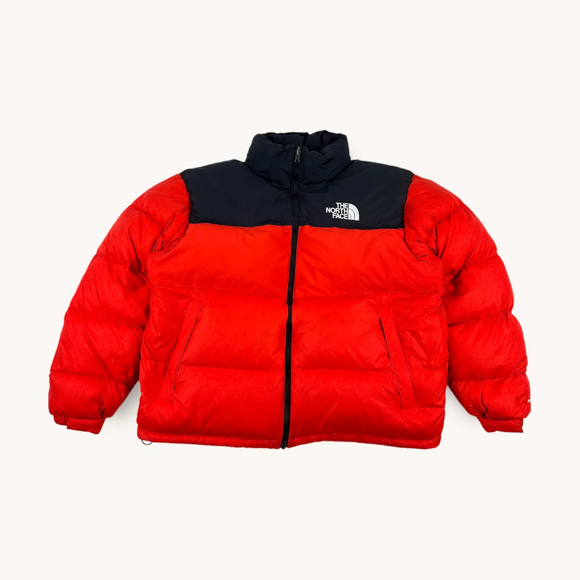 Red Black The North Face 700 Puffer Jacket Coat (XL)