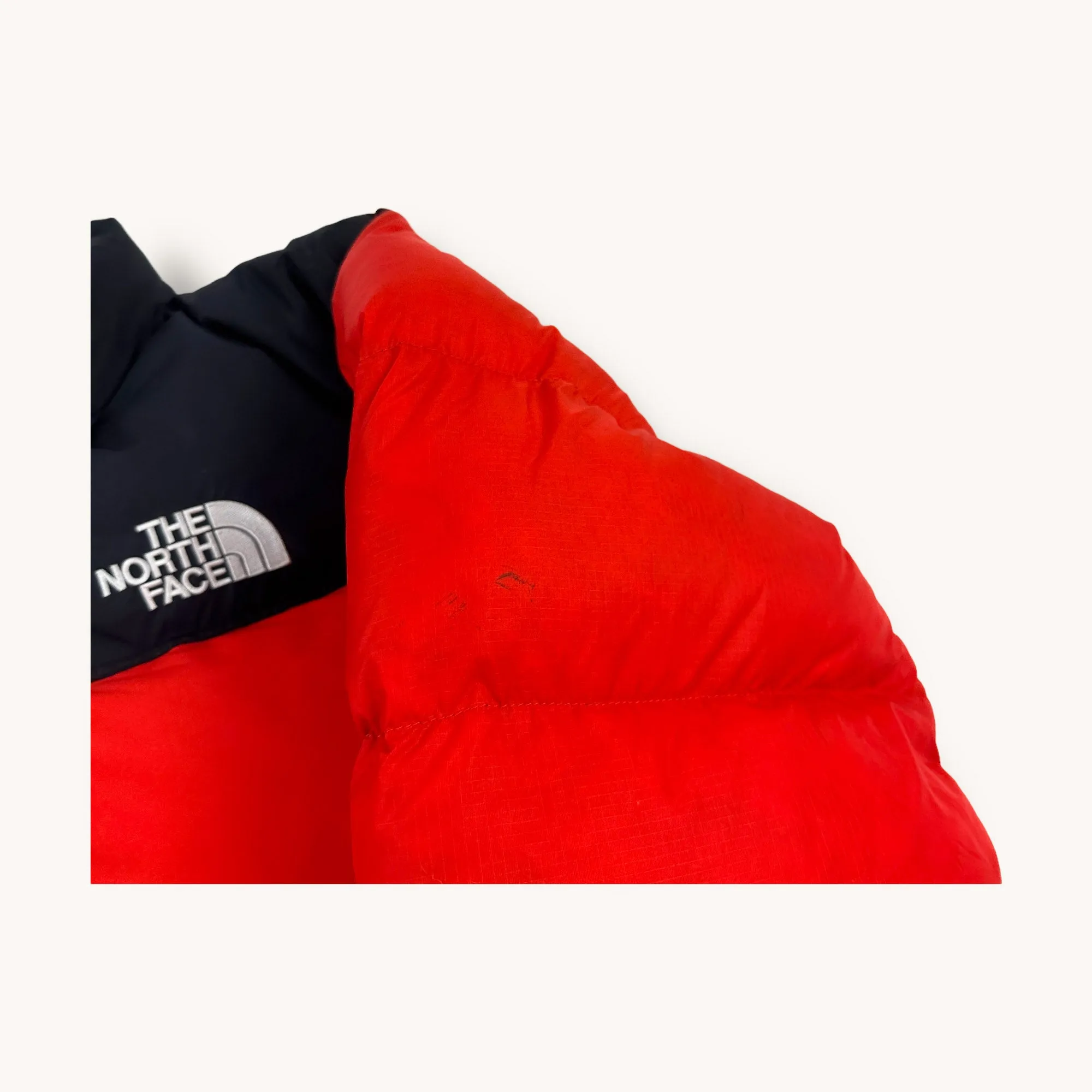 Red Black The North Face 700 Puffer Jacket Coat (XL)