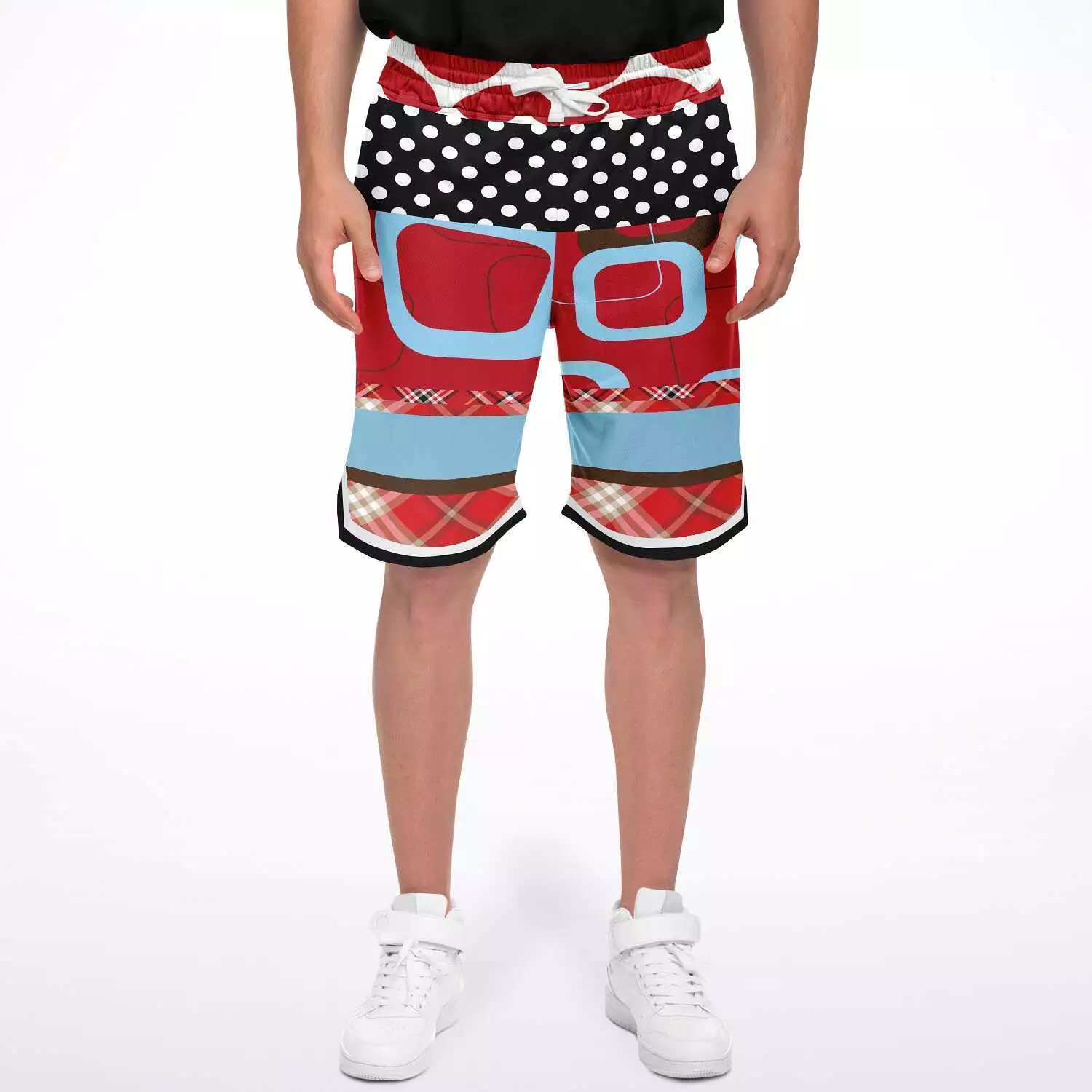 Red Pacific Palisades Basketball Shorts