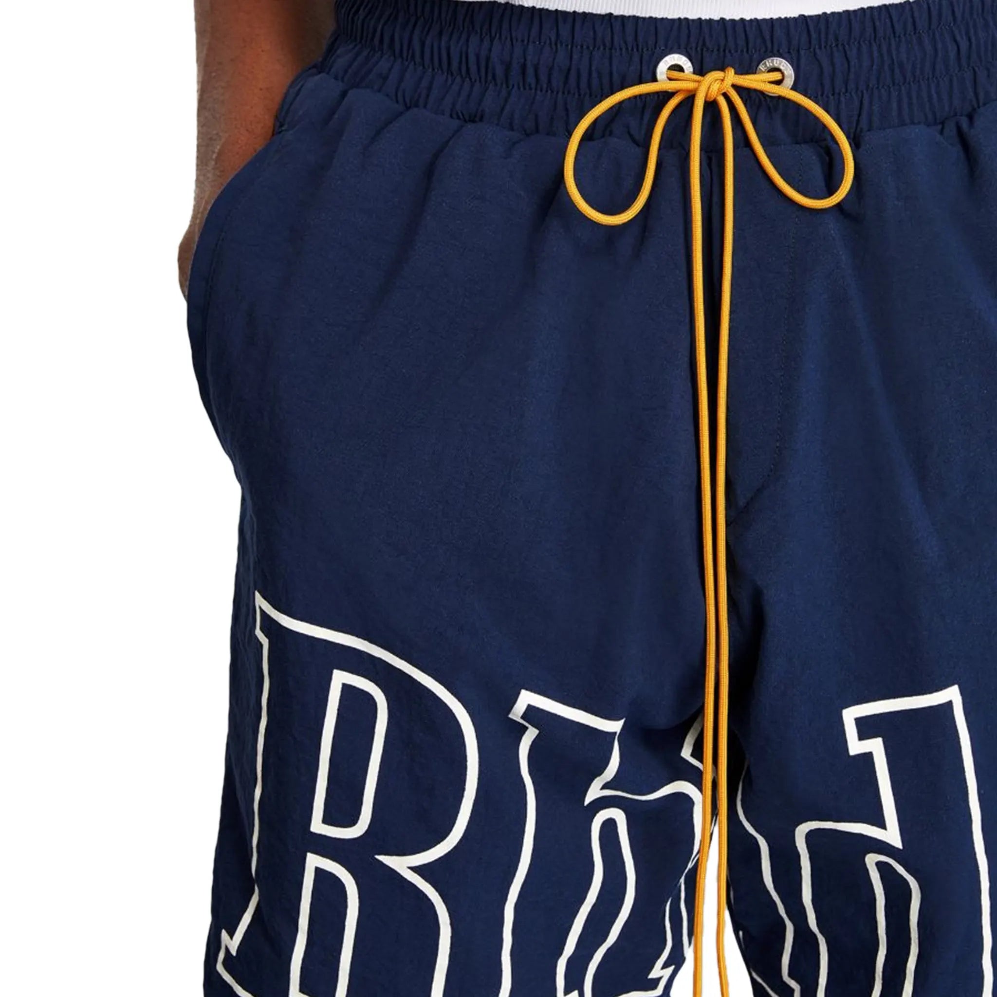 Rhude Logo Navy Blue Swim Shorts