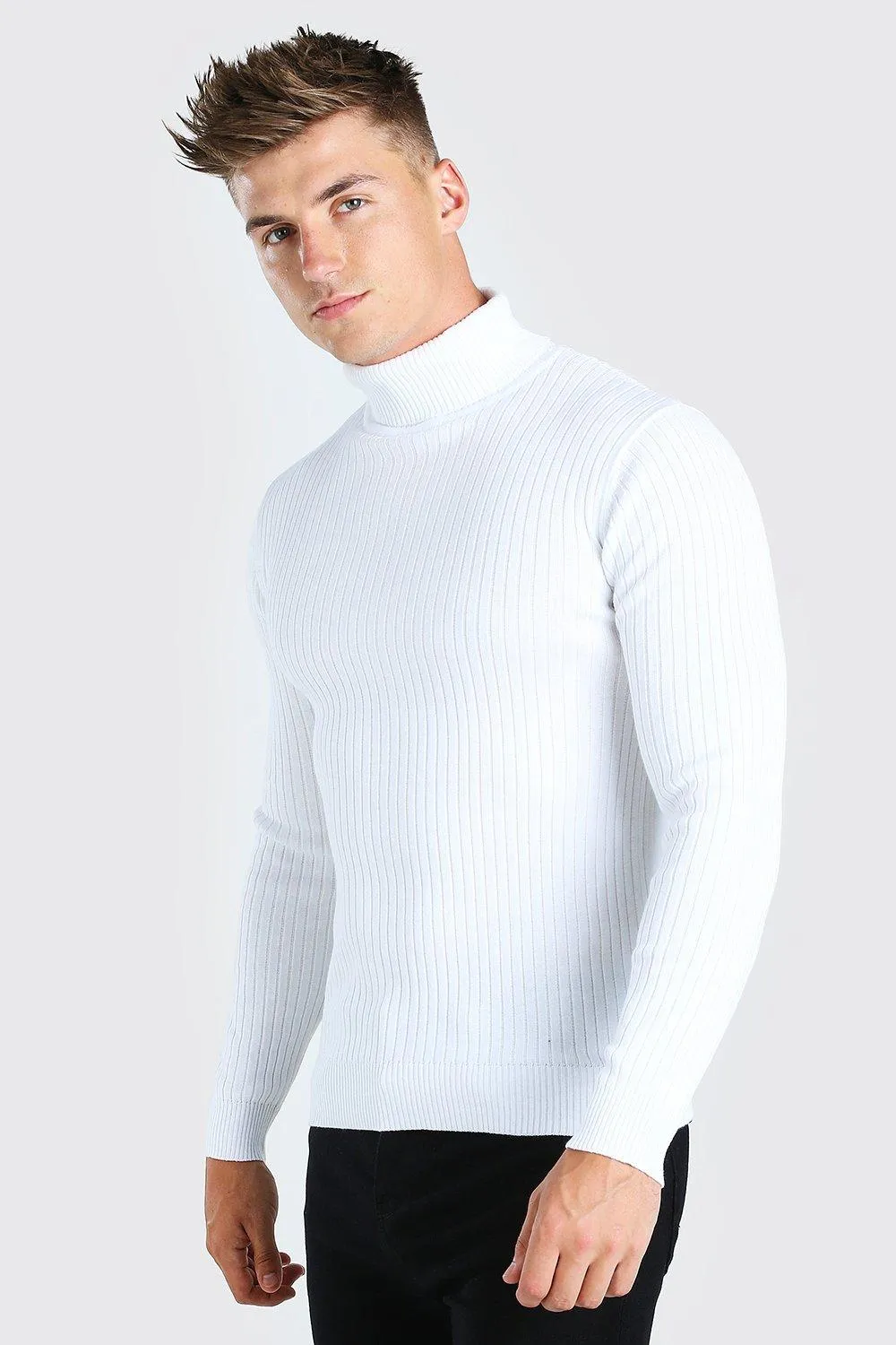 Ribbed Turtleneck Sweater