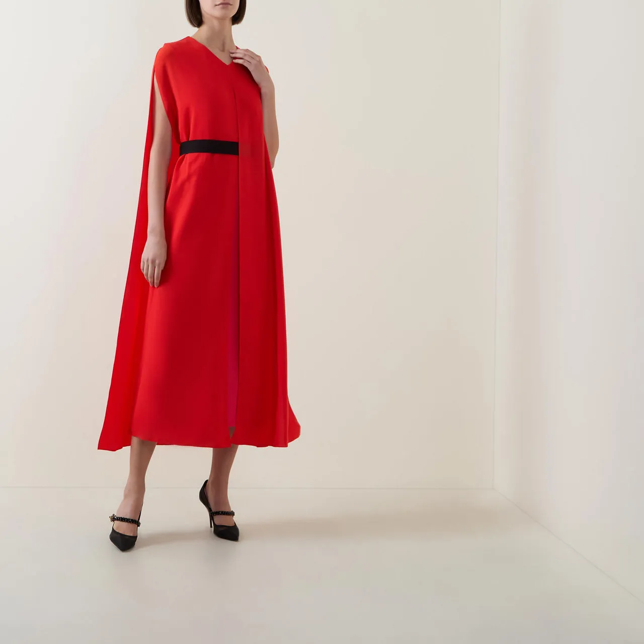 ROKSANDA Fyera Cape Dress - Red