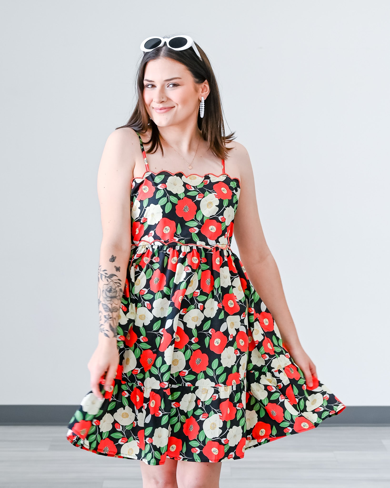 S-3X Cheekwood Floral Mini Dress