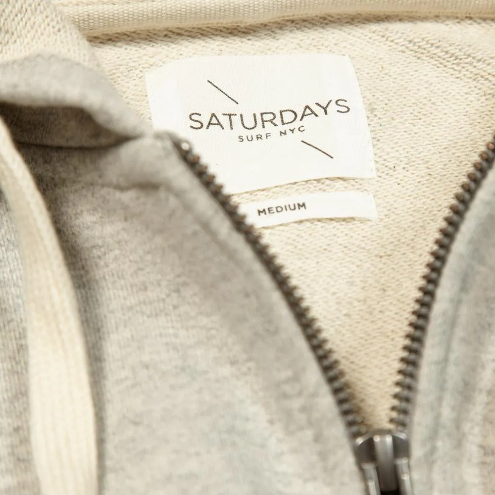 Saturdays JP Zip Up Hooded SweatGrey Heather