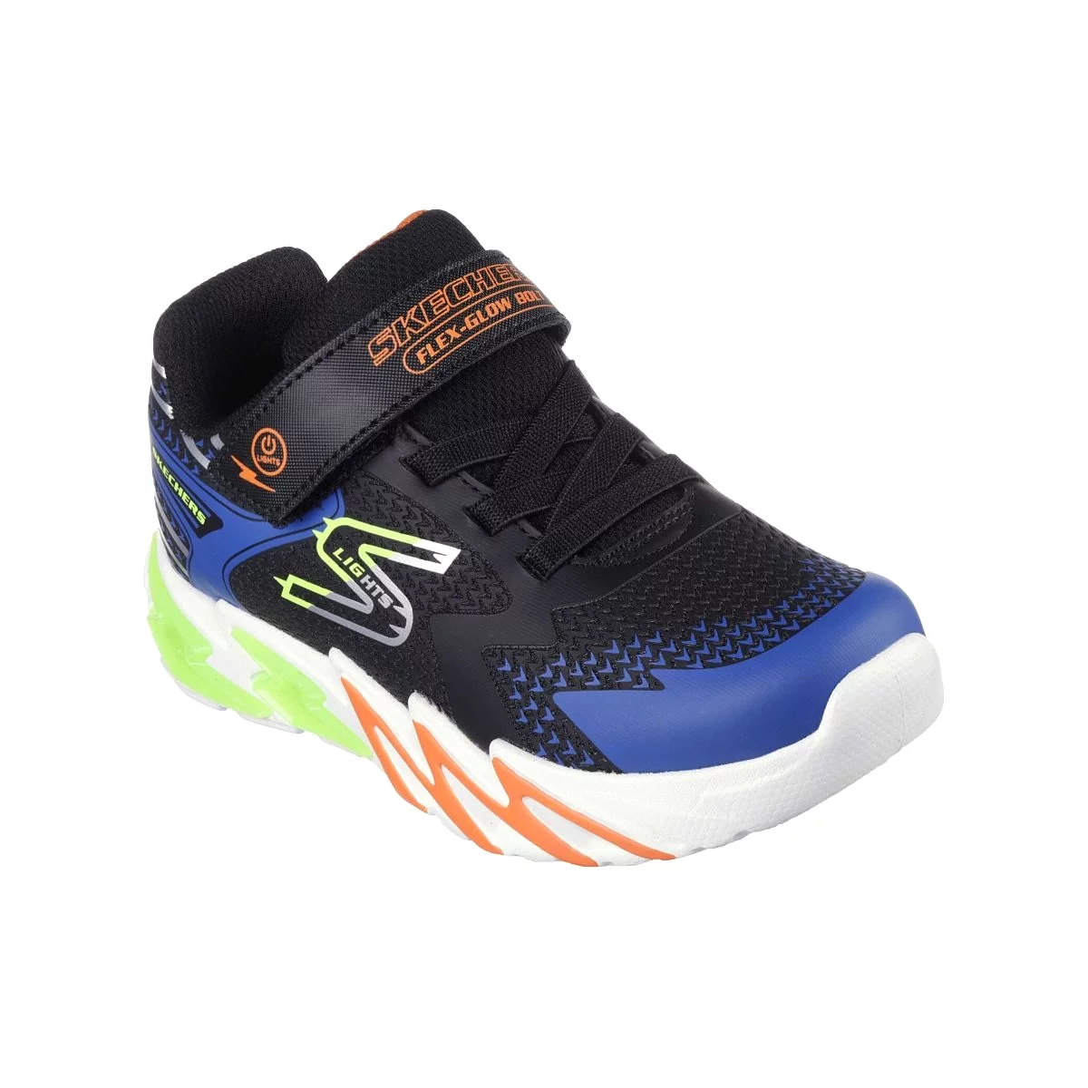 Skechers PS (Preschool) 400138LBKBL S Lights: Flex-Glow Bolt