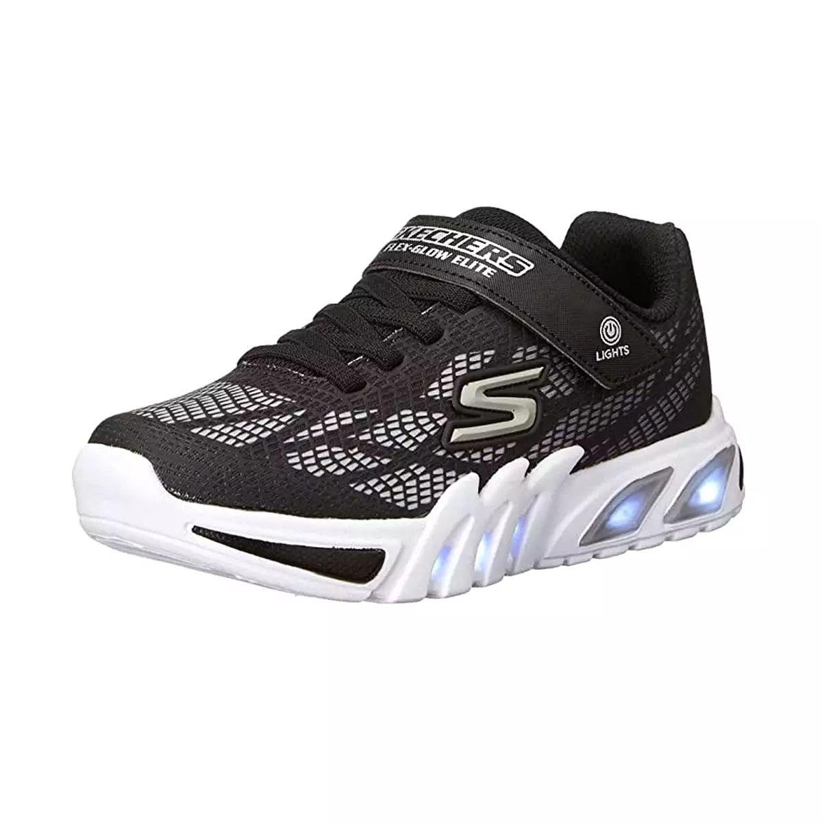 Skechers Toddler's Flex-Glow Elite Black/Silver