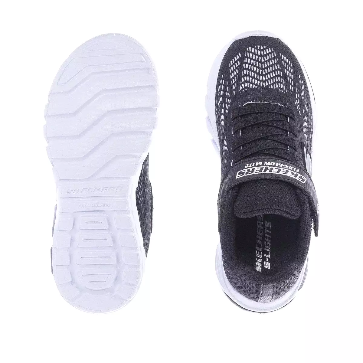 Skechers Toddler's Flex-Glow Elite Black/Silver