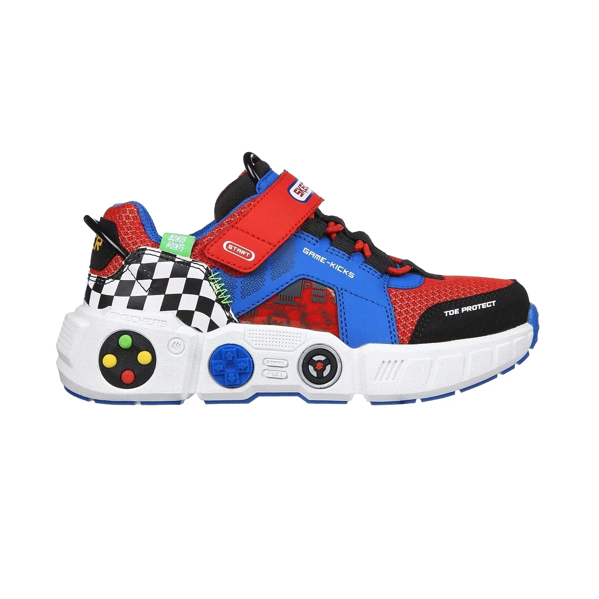 Sketchers PS (Preschool) Gametronix Game Kicks White/Blue/Red