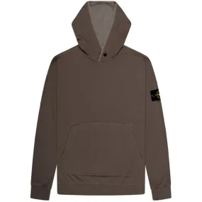 Stone Island Popover Stretch Hooded Sweatshirt Mushroom