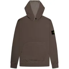 Stone Island Popover Stretch Hooded Sweatshirt Mushroom