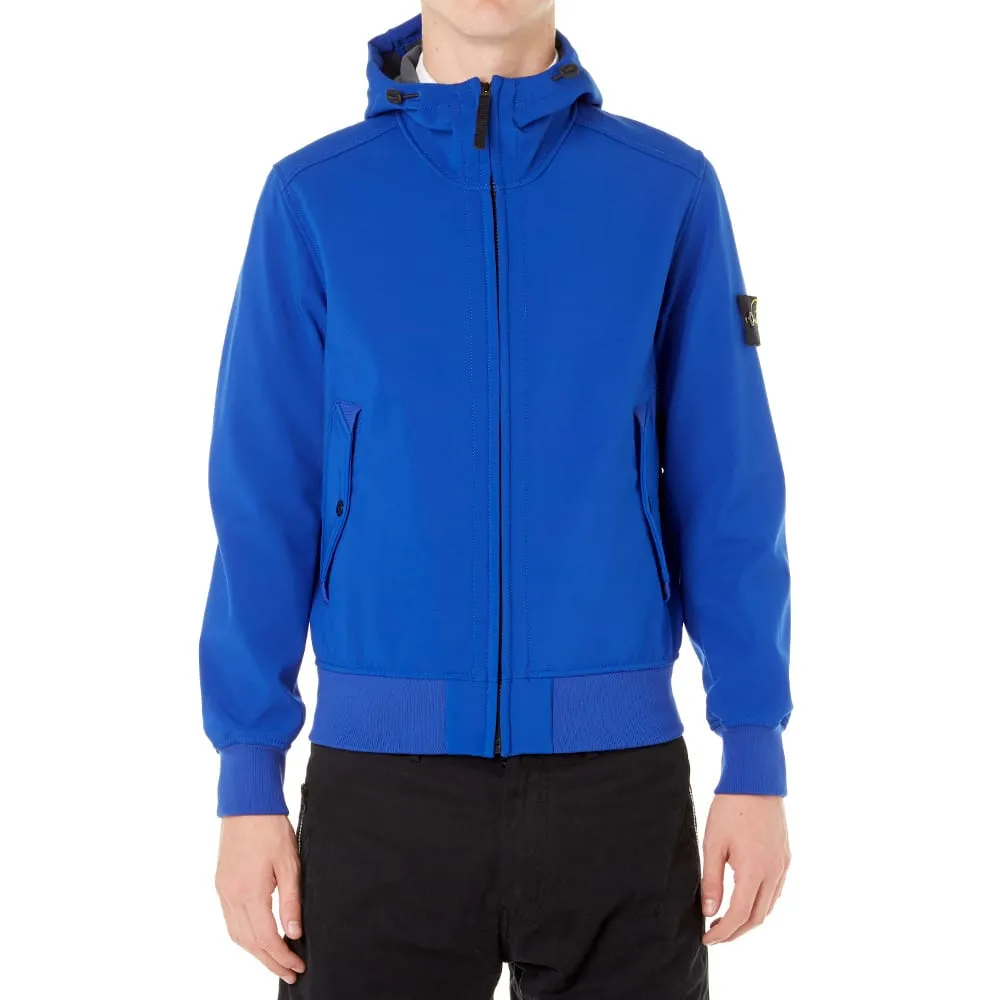 Stone Island Soft Shell-R Zipped Hooded JacketRoyal