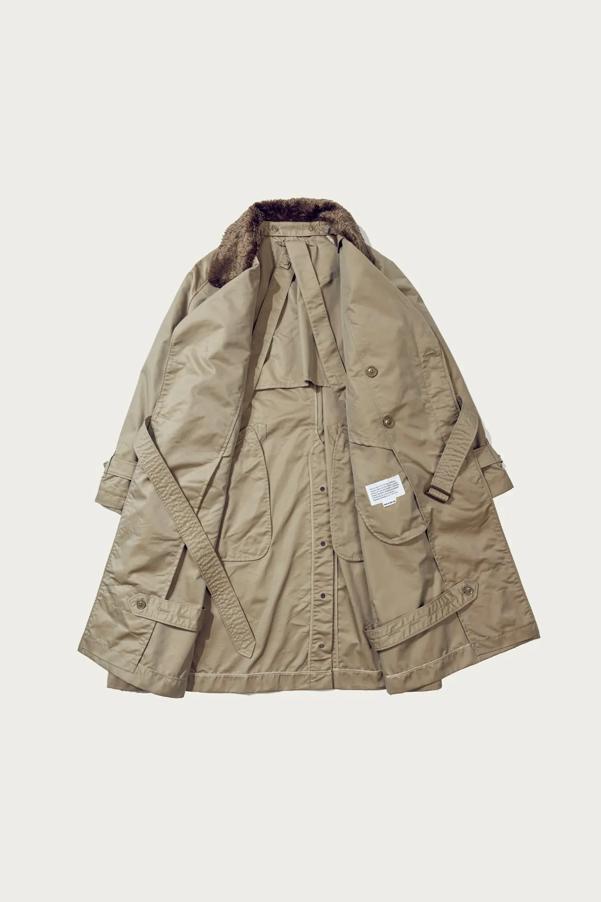 Storm Coat - Khaki Nylon 3 Layer Cloth