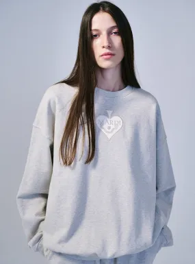 SWEATSHIRT SATIN SPADE OATMEAL