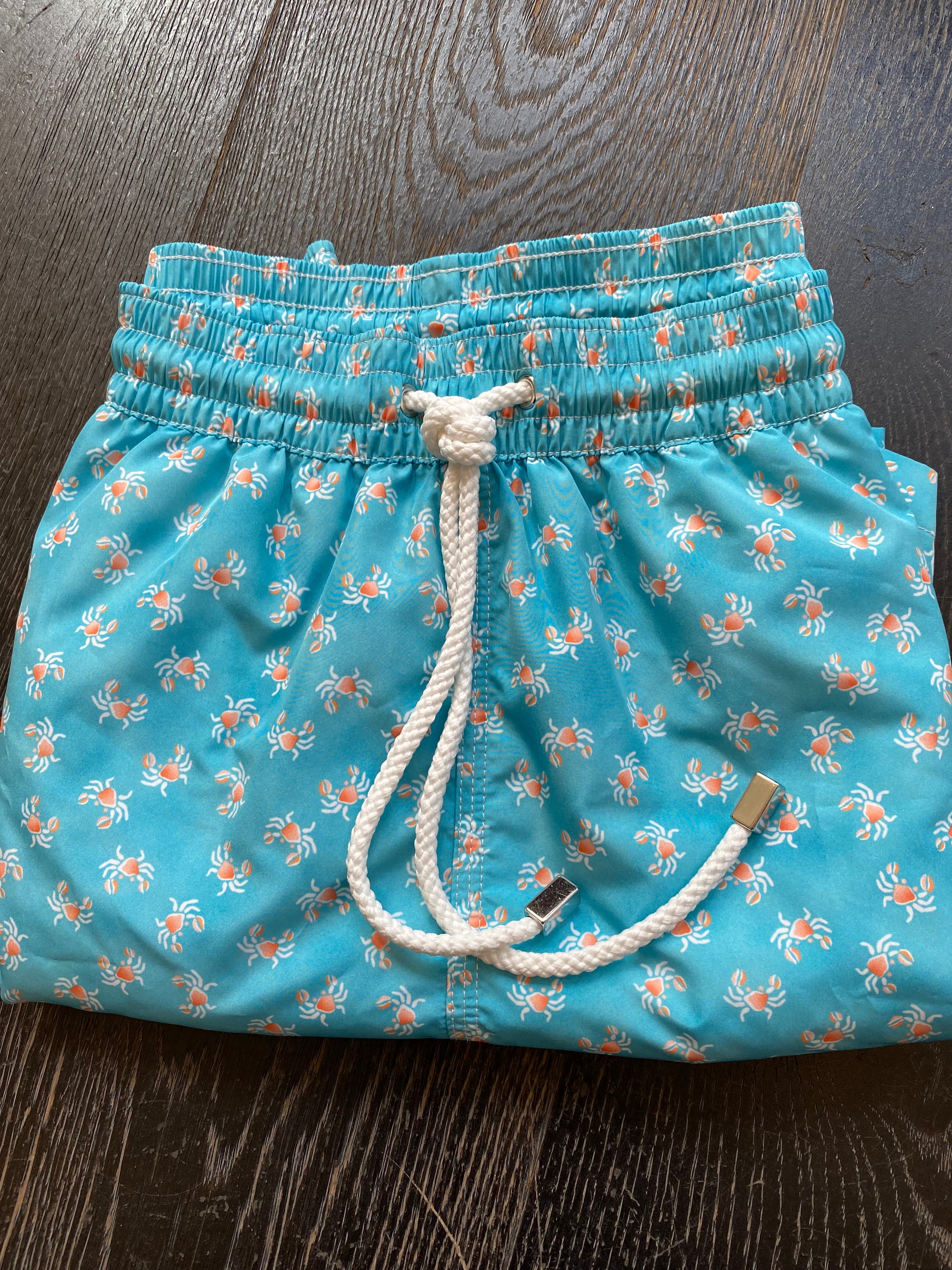 SWIM SHORTS TURQUOISE CRAB