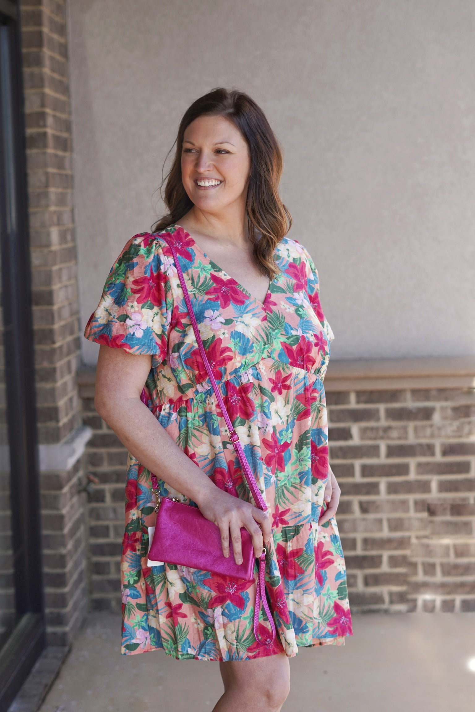 Take a Trip Tiered Floral Dress