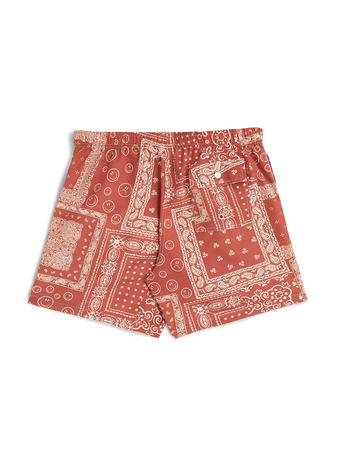 Terracotta Bandana Swim Trunk - Orange