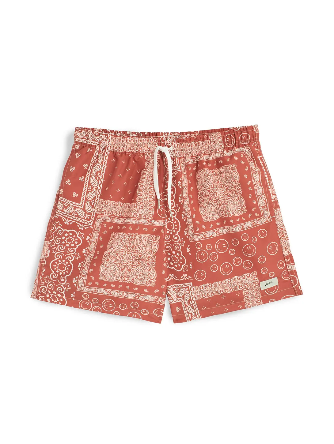 Terracotta Bandana Swim Trunk - Orange