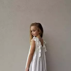 The Embroidered Wren dress (Vintage White)