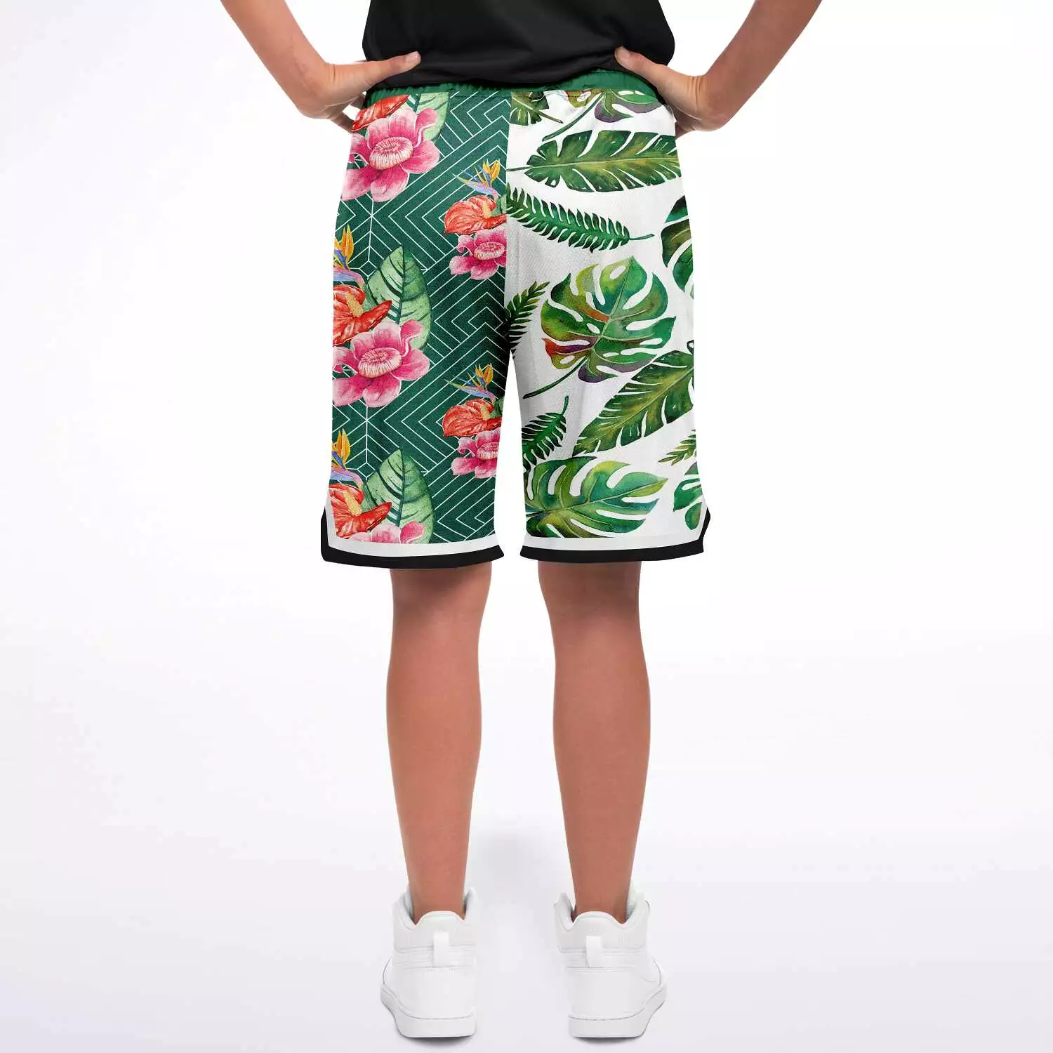 Tropical Reflection Unisex Basketball Shorts