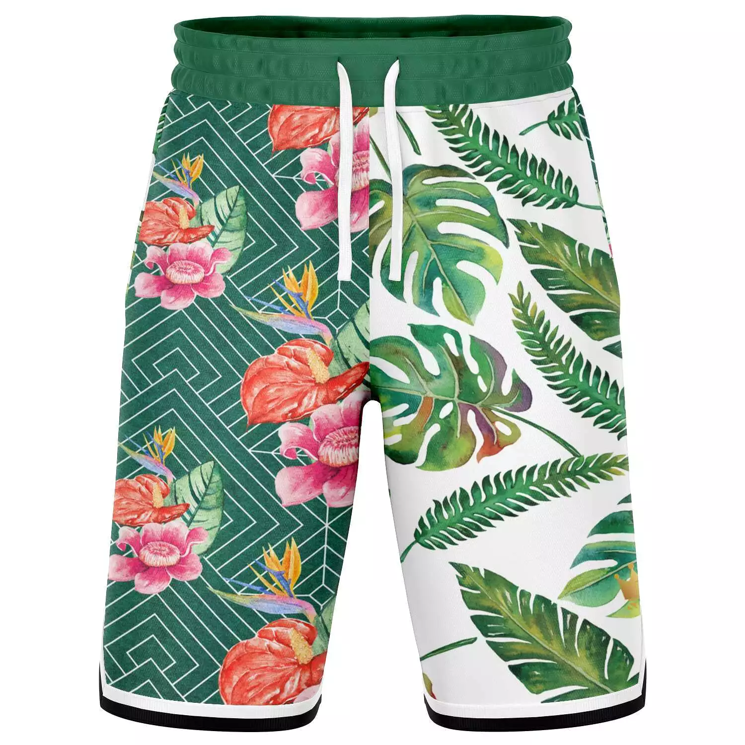 Tropical Reflection Unisex Basketball Shorts