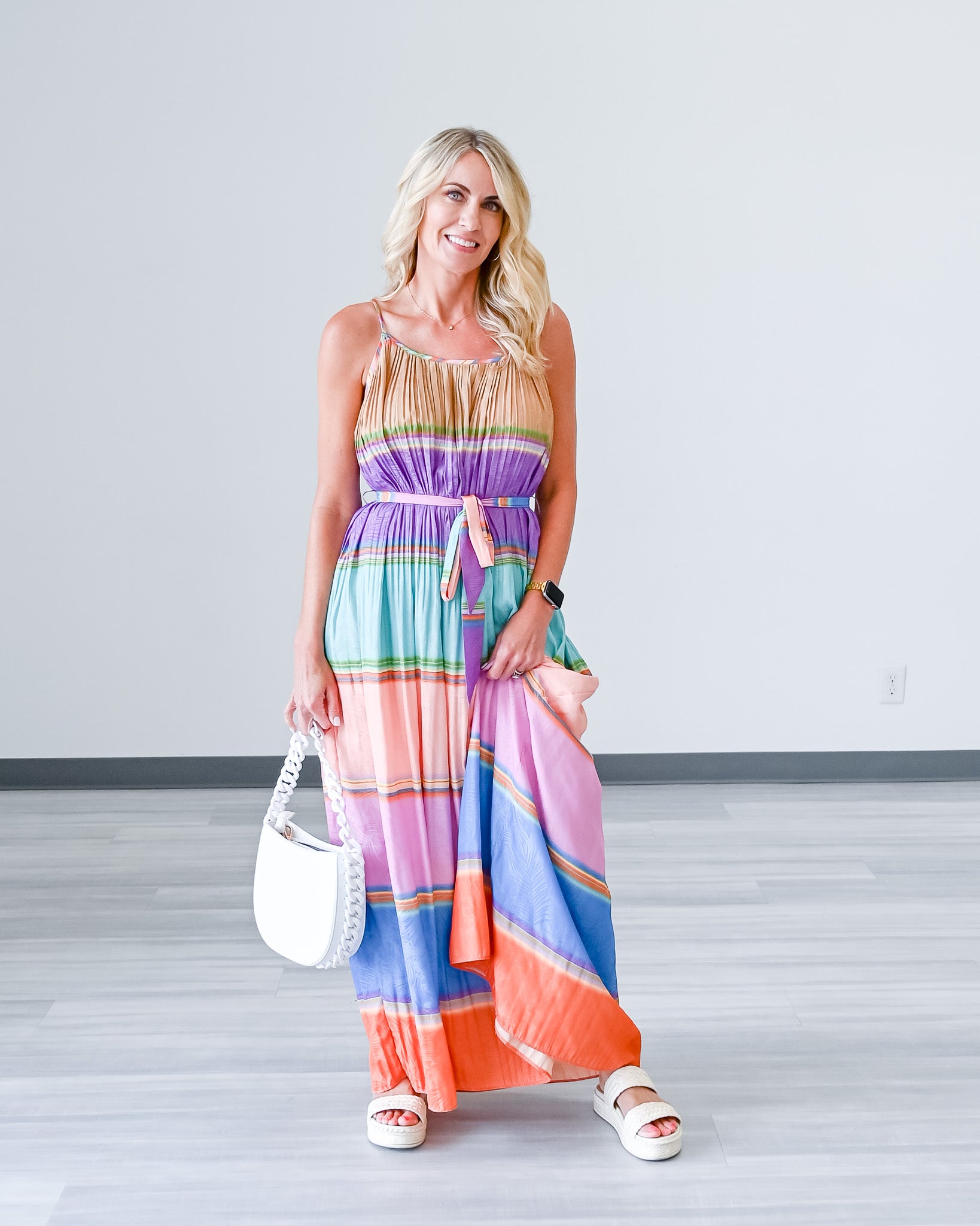 Tropical Sunrise Midi Dress