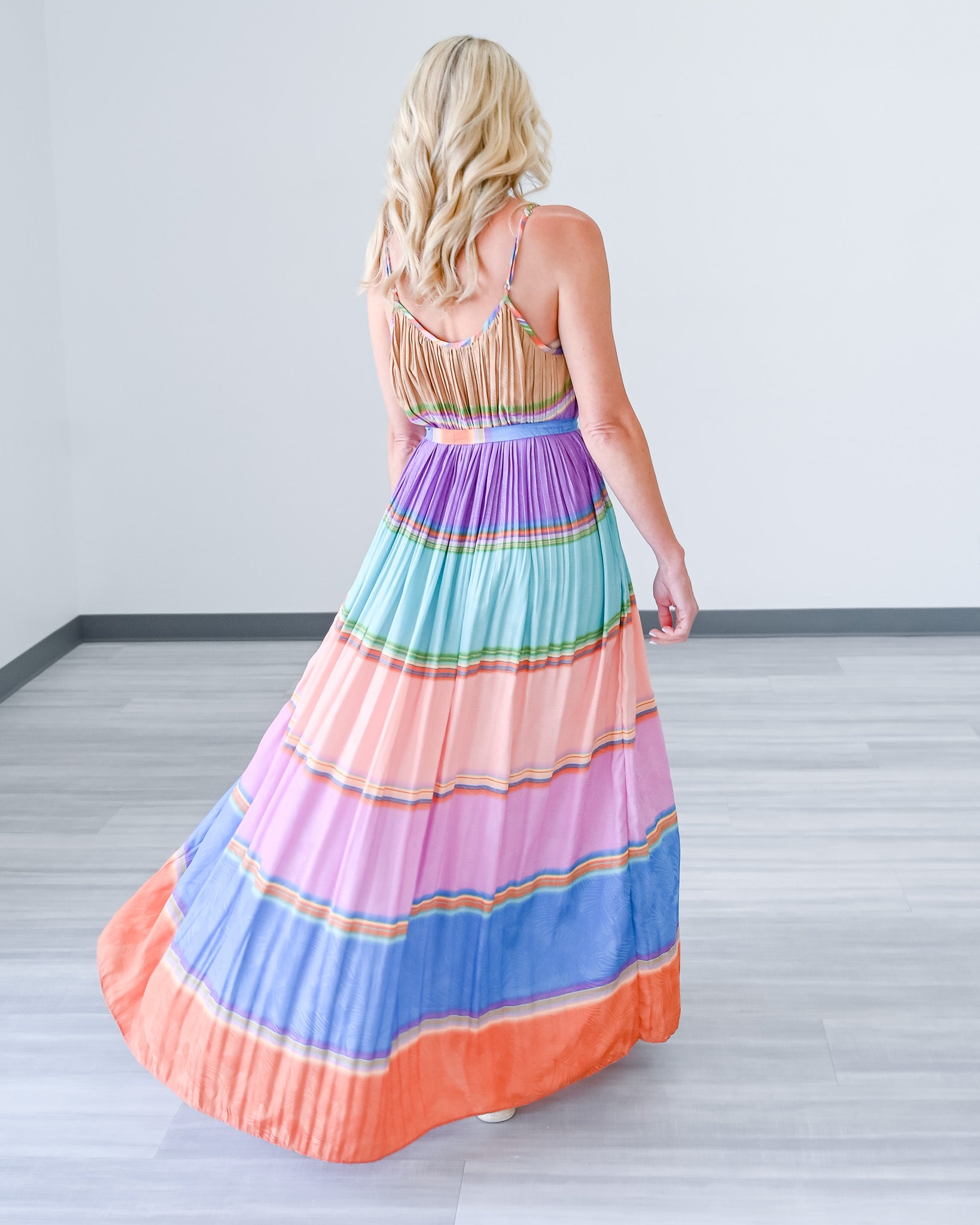 Tropical Sunrise Midi Dress