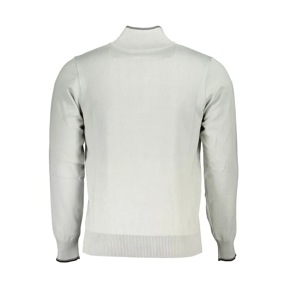 U.S. Grand Polo Elegant Half Zip Sweater with Contrast Details