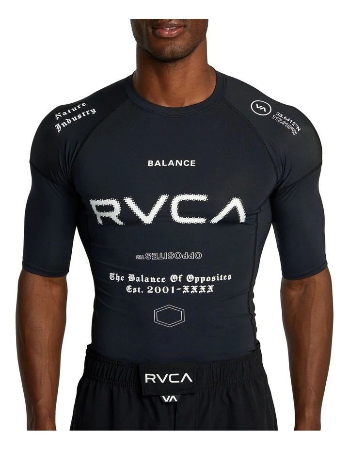 VA Sport Short Sleeve Rashguard in Black