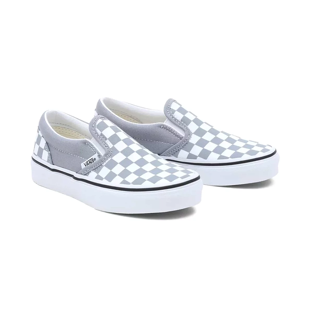 Vans PS (Preschool) Classic Slip On Grey/White Checkerboard