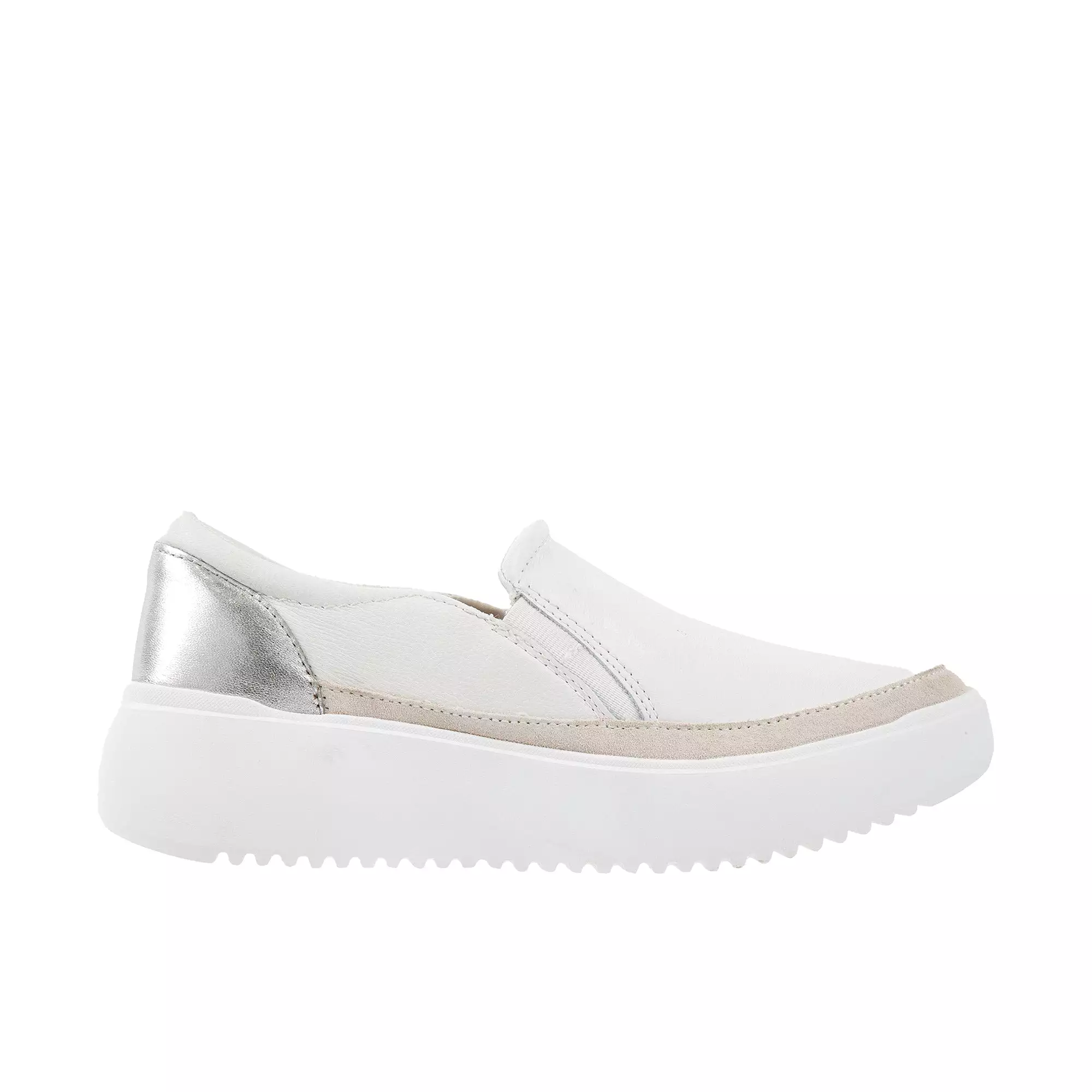 Vionic Womens Kearny Platform Slip On Sneaker White